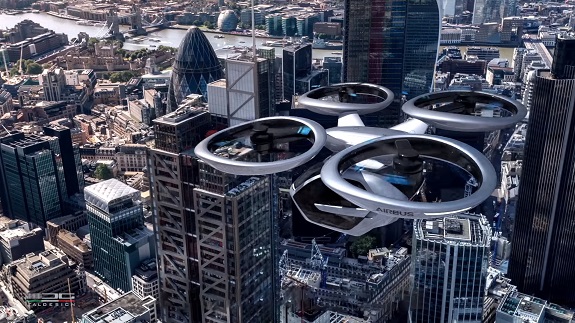 The first test of a flying taxi in Germany