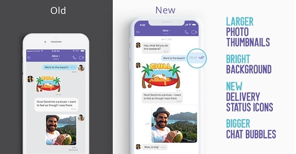 Viber changed design and became much faster