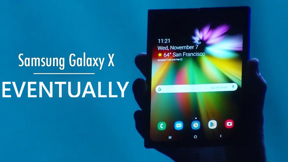 Officially demonstrated the new folding smartphone from Samsung