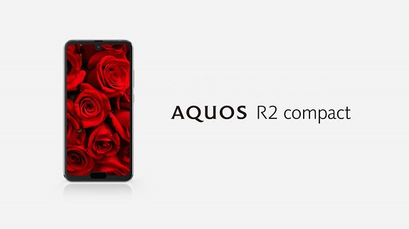 Sharp Aquos R2 Compact, a mini-smartphone with two notches