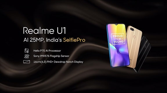 Announced budget smartphone Realme U1