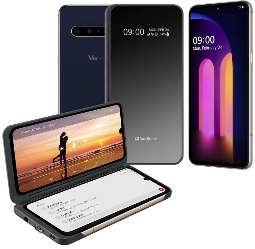 LG V60 ThinQ - clear sound and support the second screen