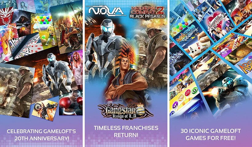 Gameloft Classics: 20 Years - a set of classic games in honor of the 20th anniversary of the company